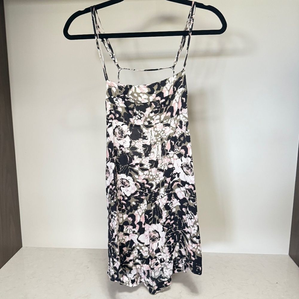 Free People Womens Strappy Open Back Floral Mini Dress - size x-small
